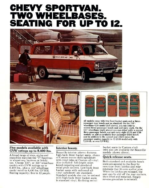 1977 Chevrolet Chevy Vans Brochure Page 7
